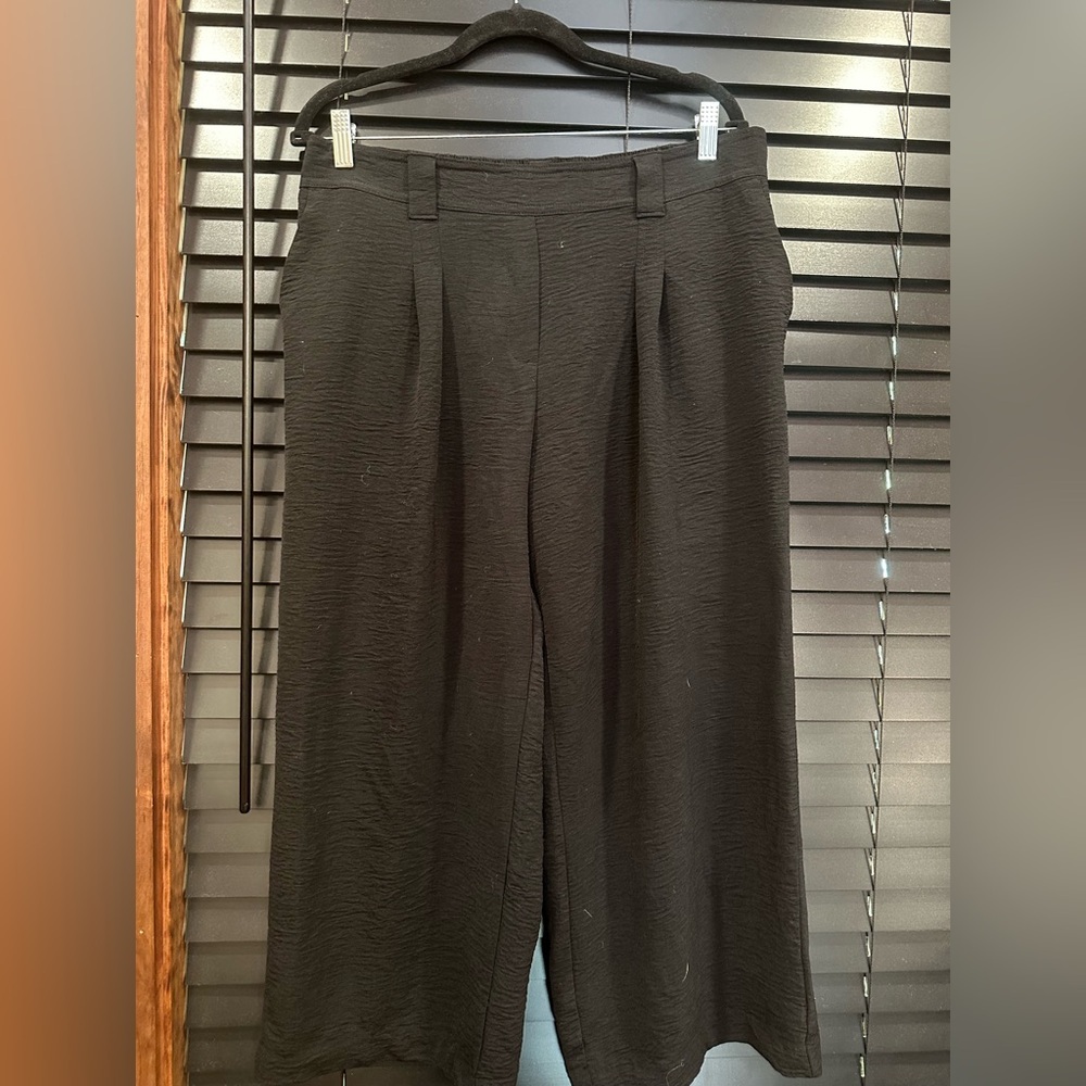 EUC Jules & Leopold Black Dress Pants Wide-Leg Style ANKLE LEIGHT